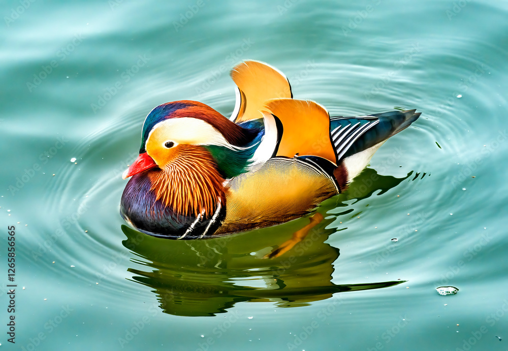 Εκτύπωση καμβά Colorful Mandarin Duck Aix Galericulata Beijing China