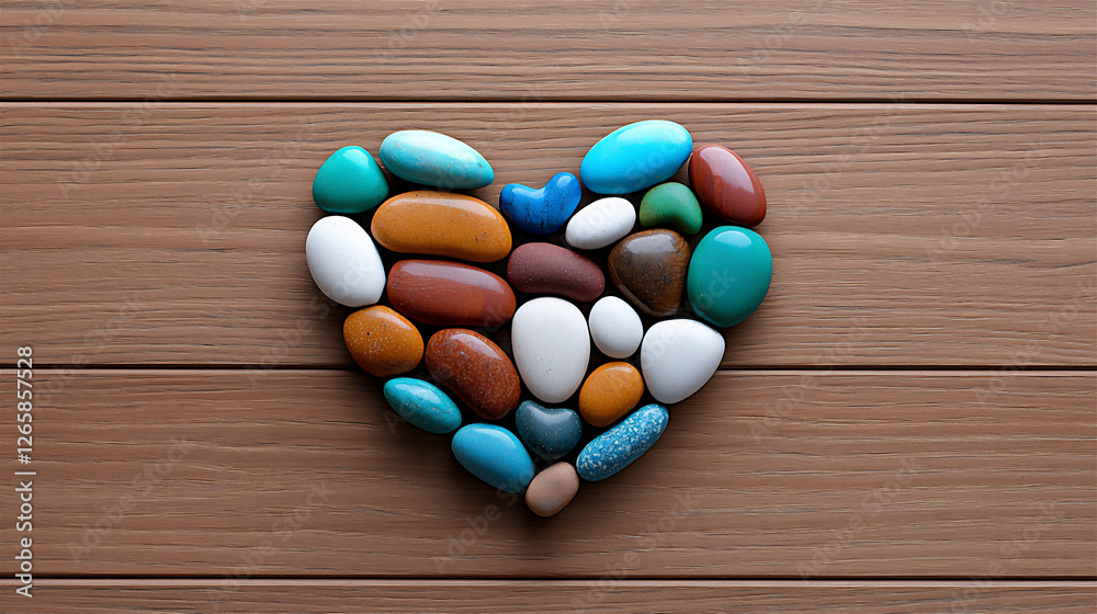 minimalist heart-shaped pebble art minimalist heart-shaped pebble art