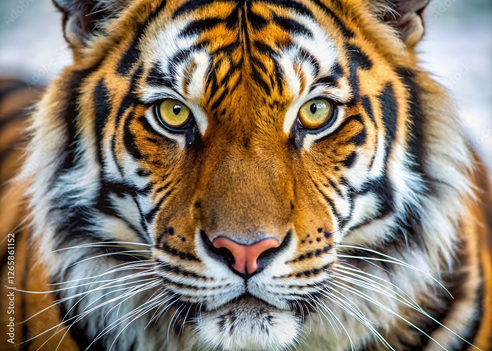 Intense Tiger Eyes: Close-Up Wildlife Photography, Magnificent Big Cat Portrait, Wild Animal Gaze Intense Tiger Eyes: Close-Up Wildlife Photography, Magnificent Big Cat Portrait, Wild Animal Gaze