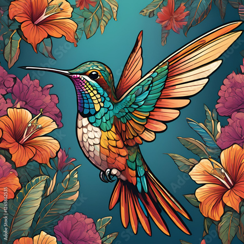 seamless pattern with peacock feathers