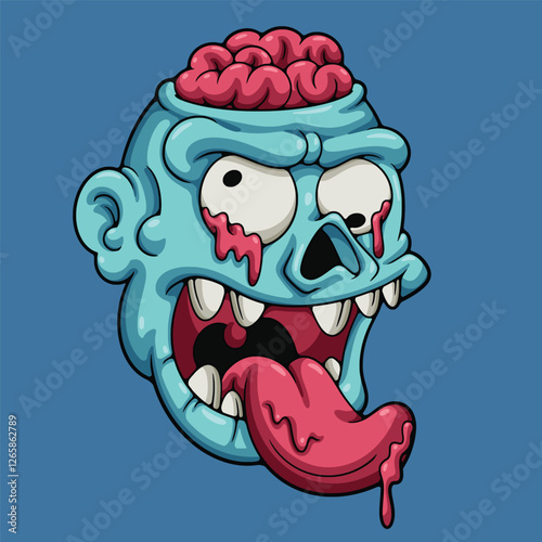 brains zombie illustration