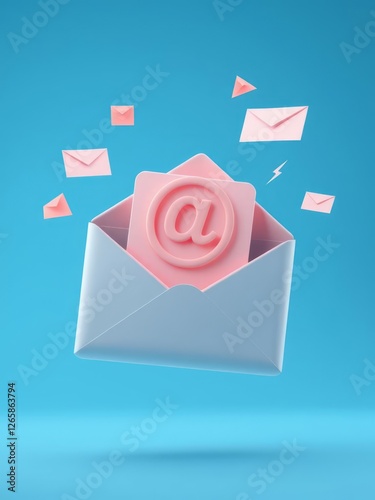 Envelope with email symbol - email concept email business marketing communication email mail technology digital online message