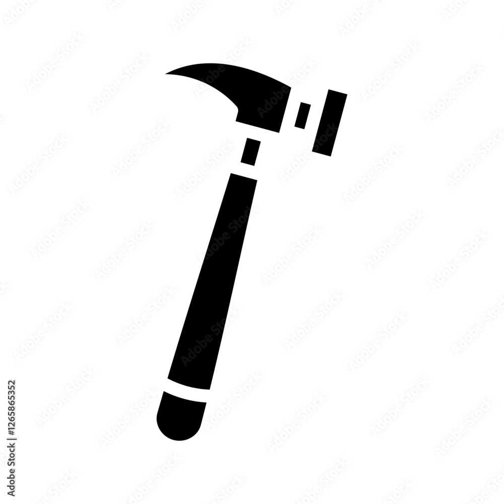Hammer isolated glyph vector icon Hammer isolated glyph vector icon