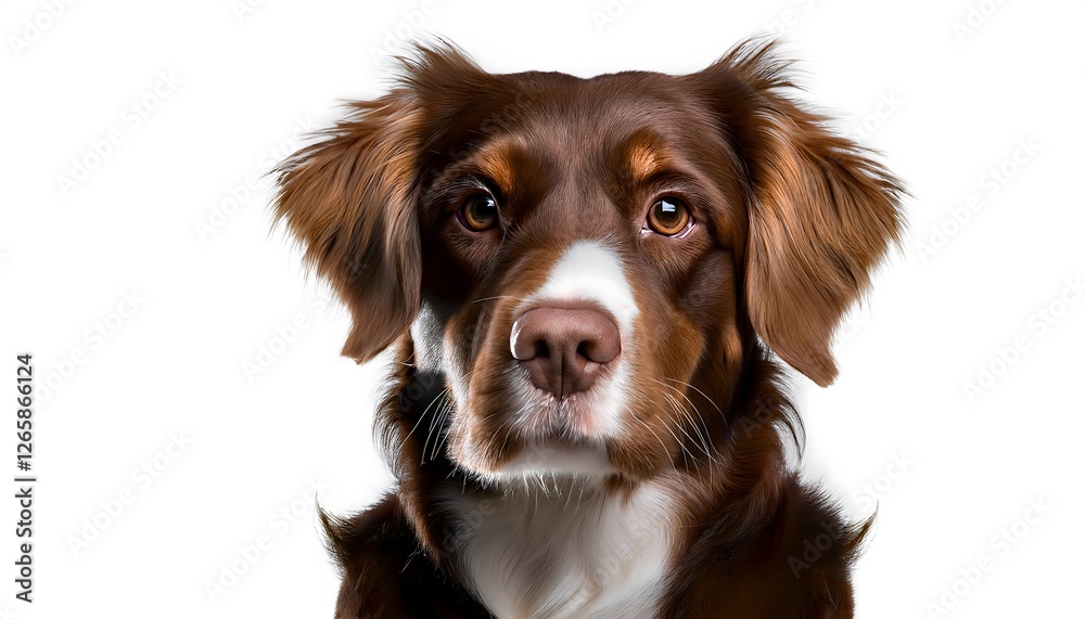 Front view of a Dog, Dog Portrait isolated on white background for Multi use and applications
Front view of a Dog, Dog Portrait isolated on white background for Multi use and applications