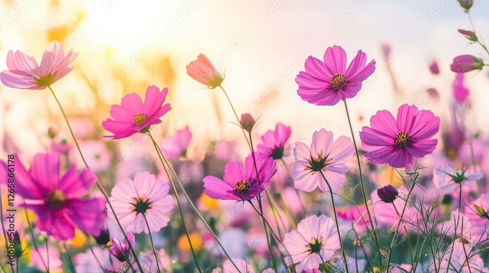 Vibrant Spring Flowers in Yellow, Pink, and Purple Blooms Vibrant Spring Flowers in Yellow, Pink, and Purple Blooms