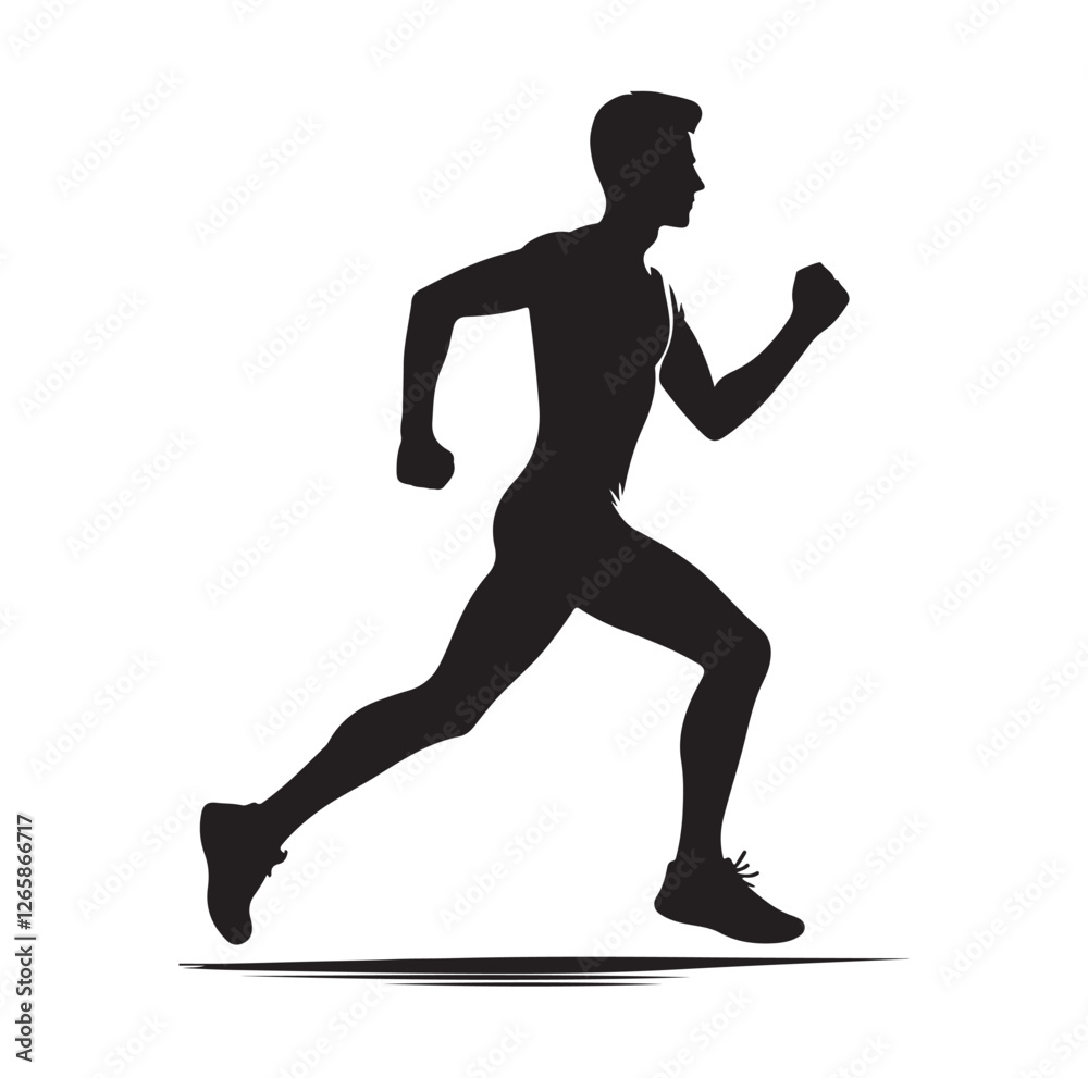 Running Human Silhouette vector illustration Running Human Silhouette vector illustration