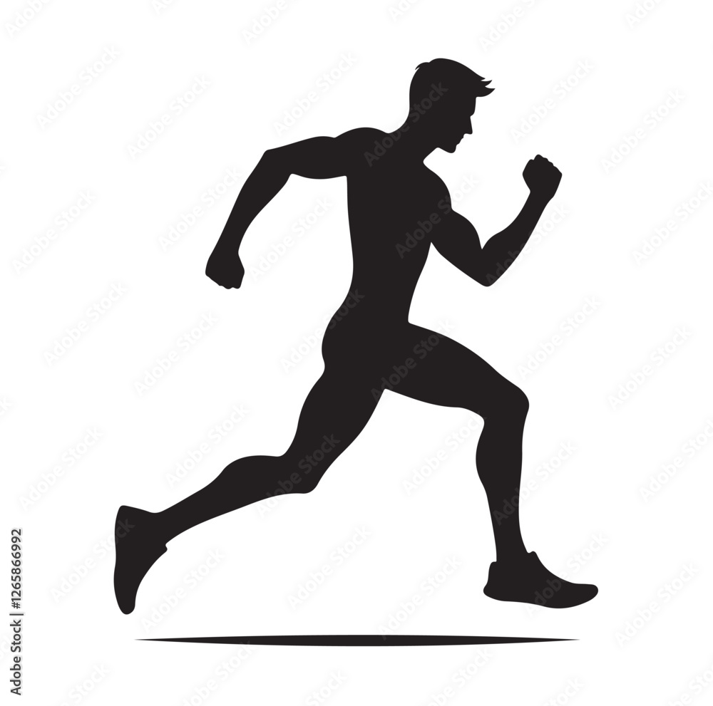 Running Human Silhouette vector illustration Running Human Silhouette vector illustration