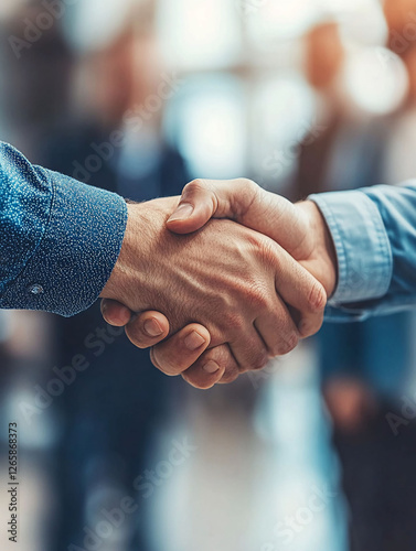 Business handshake, deal, agreement, office, colleagues, collaboration, success, partnership, background, corporate