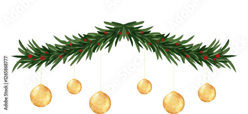 Fotografia Decoração de natal bolas de natal decoradas aquarela