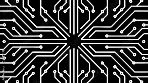  futuristic circuit board pattern with glowing line