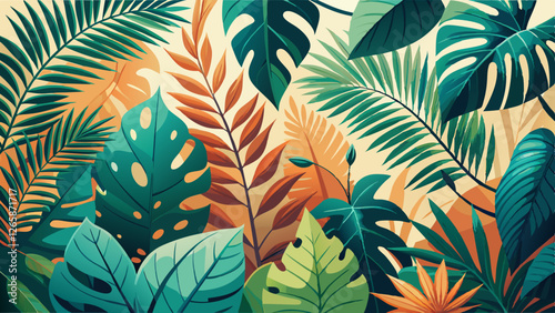 green leaves background