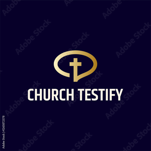 Faith in Conversation: Cross with Subtle Speech Bubble Logo