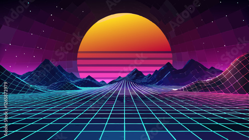 fantasy landscape with mountains