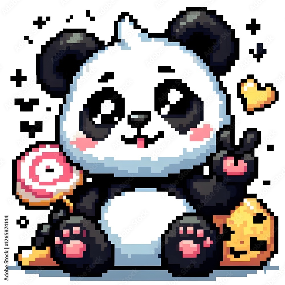 흰 배경, 판다, 픽셀아트, jpeg (white background, panda, pixel art, jpeg) 흰 배경, 판다, 픽셀아트, jpeg (white background, panda, pixel art, jpeg)
