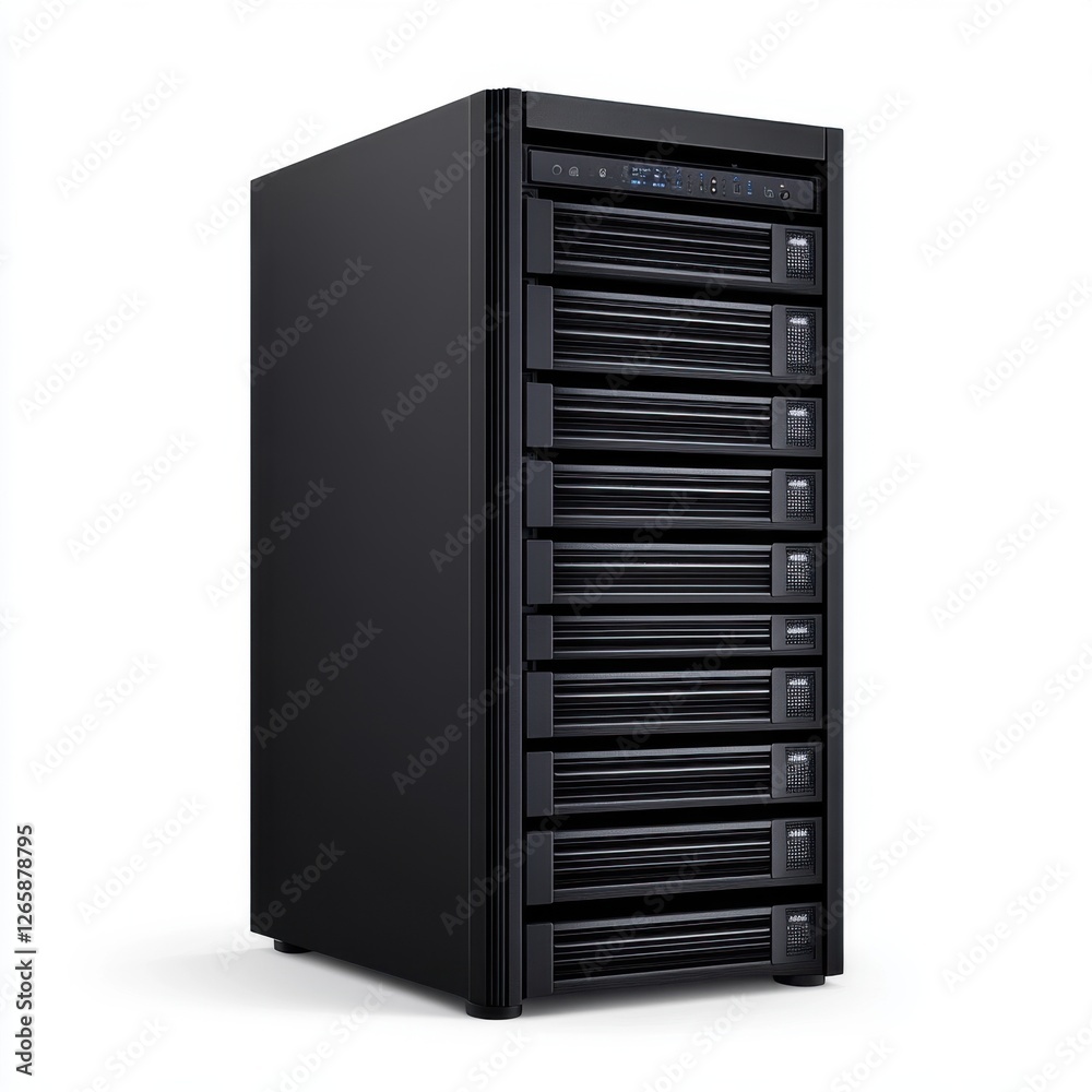 Black Server Rack with Multiple Storage Bays for Professional Data Management and Tech Solutions Black Server Rack with Multiple Storage Bays for Professional Data Management and Tech Solutions