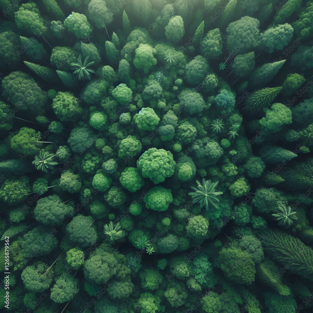 Serene Forest with Standing Figure Serene Forest with Standing Figure