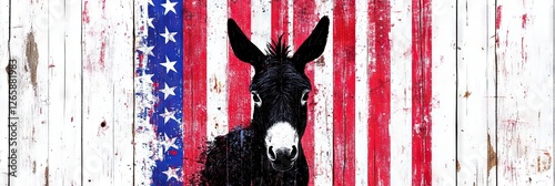 Obraz na płótnie donkey, american flag