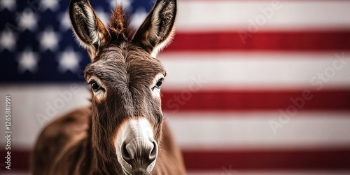 Obraz na płótnie donkey, american flag