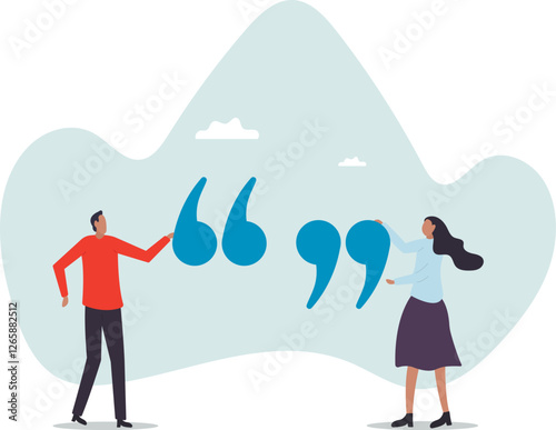 Inspiration quotes to motivate people, business quotation or message to achieve success.business concept.flat character.