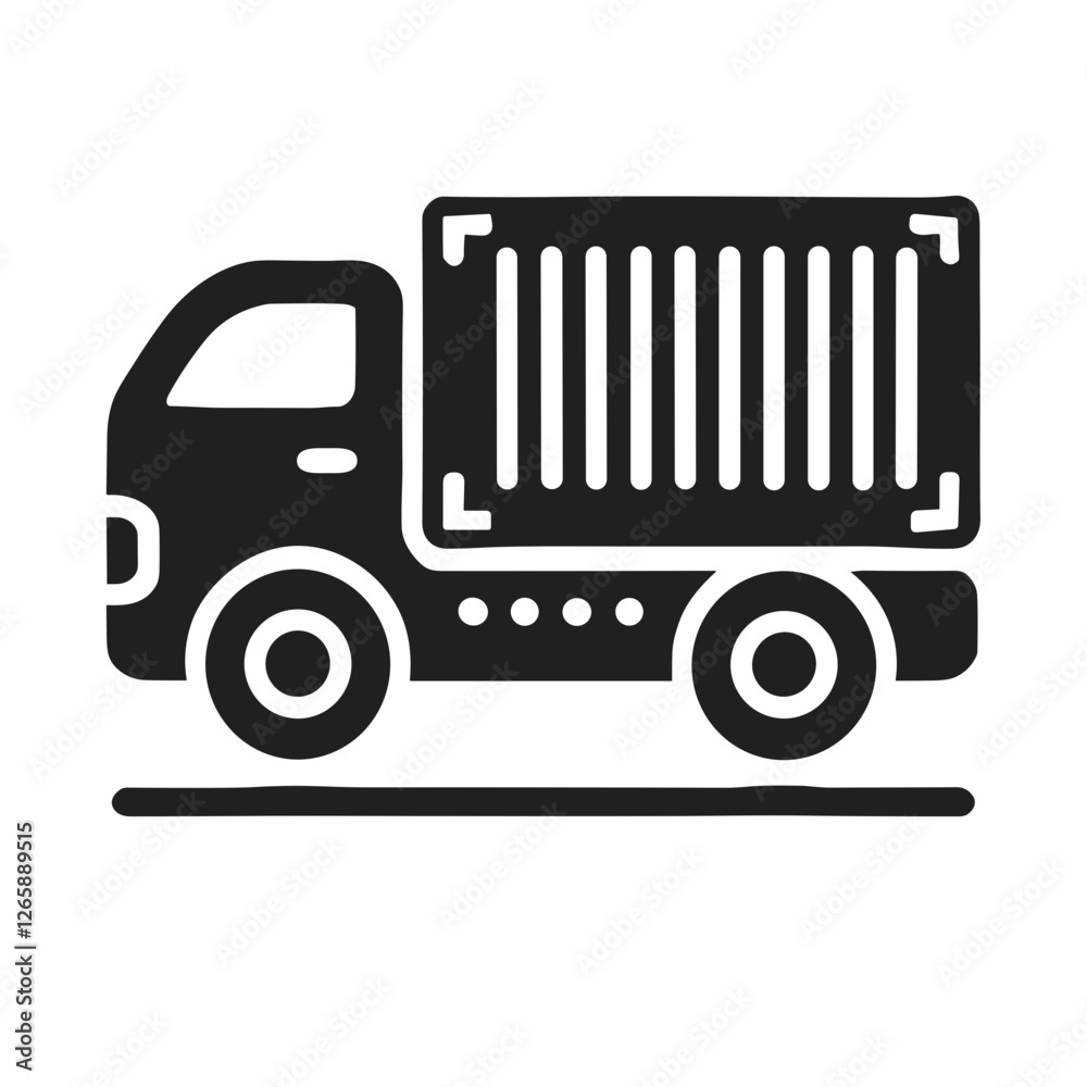 Delivery truck icon for websites, apps, logistics presentations, business reports, and transportation blogs. Delivery truck icon for websites, apps, logistics presentations, business reports, and transportation blogs.