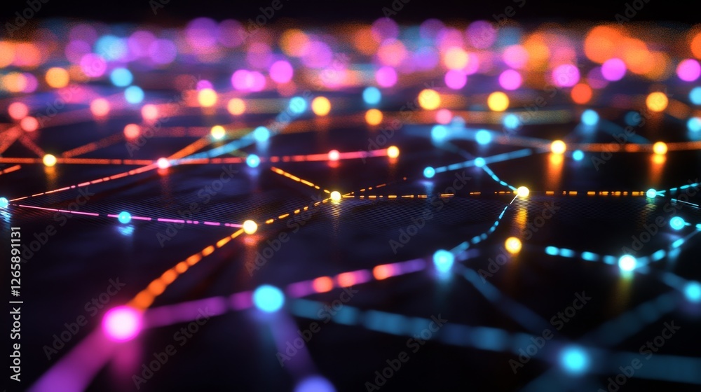 Obraz premium Mapping global distribution a digital visualization of worldwide data trends