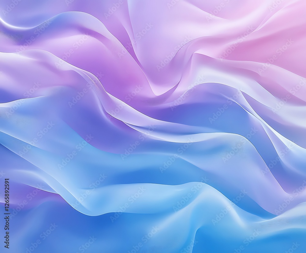 Obraz premium Soft Pastel Waves of Lavender and Pink Fabric Create a Dreamy Atmosphere 