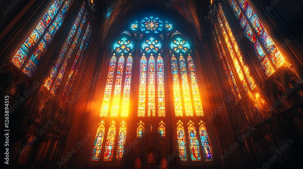 Obraz premium Cathedral gothic spires glass ornate high resolution hd picture