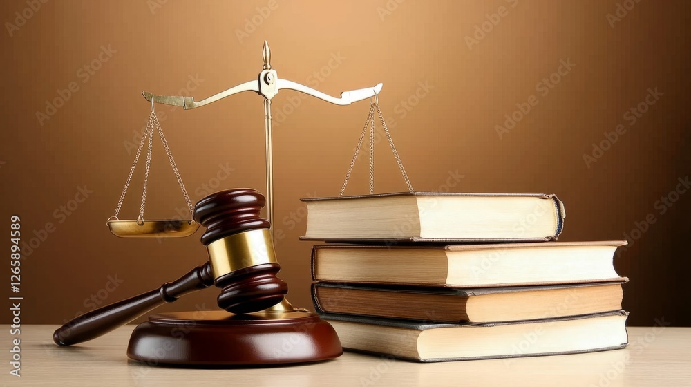 Wooden gavel and law books symbolize justice and legal authority. Wooden gavel and law books symbolize justice and legal authority.