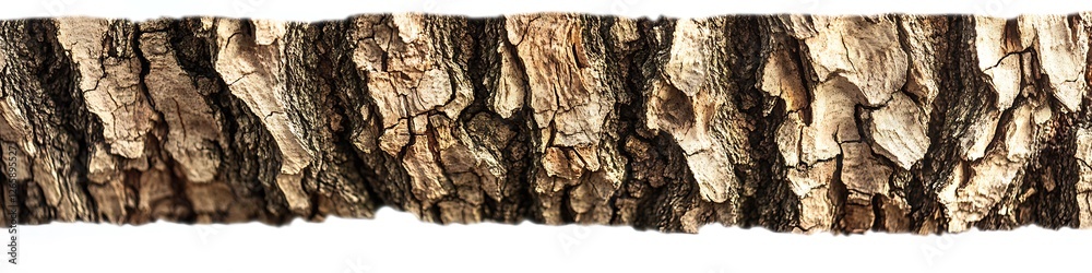 Textured tree trunk with detailed bark patterns, set against a bright white background, captured in high-definition clarity. Textured tree trunk with detailed bark patterns, set against a bright white background, captured in high-definition clarity.