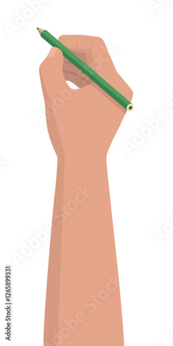 Hand holding a pencil and drawing
