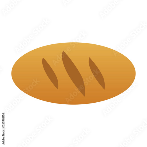 Loaf of bread isolated on white background Flat Vector illustration. French baguette icon. Concept of Bakery or Bread Prices. Healthy bread isolated on white background, traditional food sign symbol.