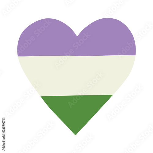 Colorful heart shape Genderqueer pride flag Happy pride day LGBTQ community Pride Month Vector hand drawn doodle for posters, stickers, logo, cards Free Download Colorful heart shape Genderqueer pride flag Happy pride day LGBTQ community Pride Month Vector hand drawn doodle for posters, stickers, logo, cards - GFXLoad