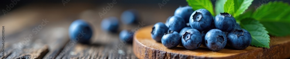Fresh blueberry clusters on a wooden cutting board, antioxidants, wellness, fruit Fresh blueberry clusters on a wooden cutting board, antioxidants, wellness, fruit