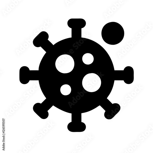 Solid black virus icon