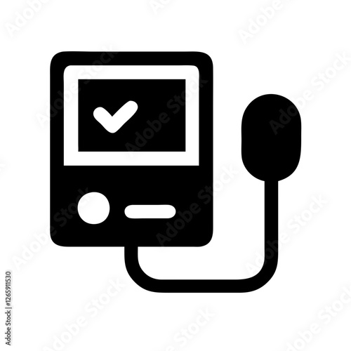 Medical blood pressure monitor icon
