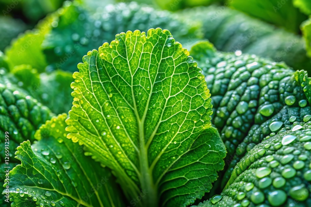 Macro Photography of Culantro Plant in Home Vegetable Garden - Detailed Texture and Vibrant Green Leaves Macro Photography of Culantro Plant in Home Vegetable Garden - Detailed Texture and Vibrant Green Leaves