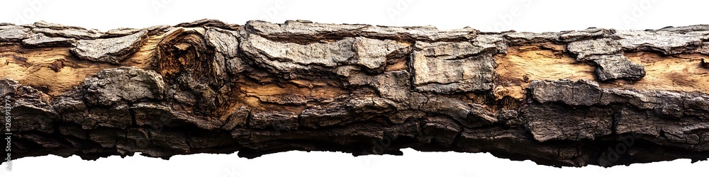 Weathered tree trunk with rich bark texture, set against a clean white backdrop, rendered in vivid detail. Weathered tree trunk with rich bark texture, set against a clean white backdrop, rendered in vivid detail.