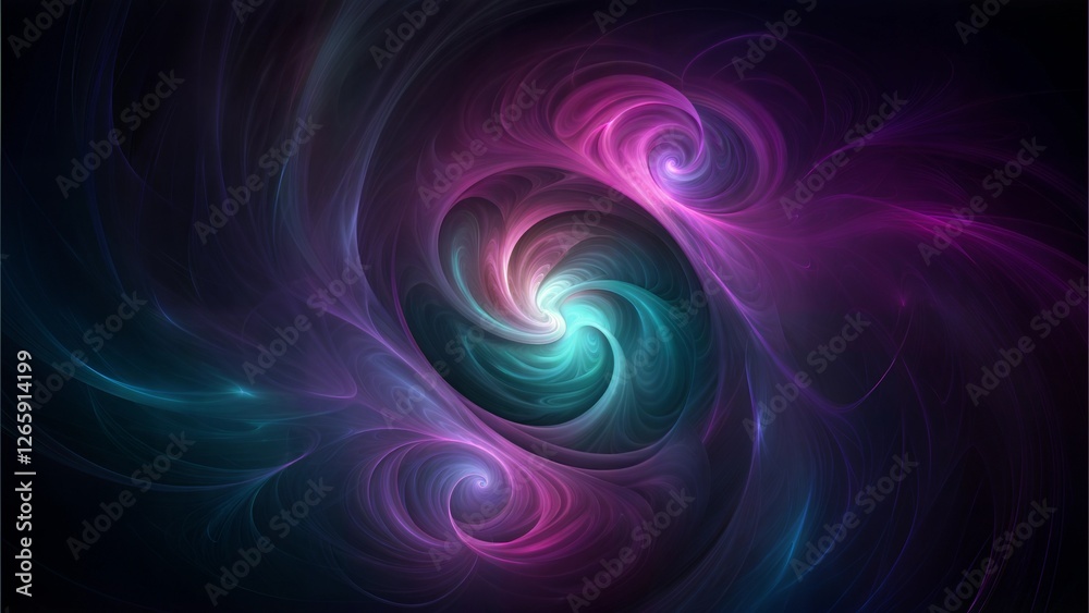 Glowing Abstract Swirling Patterns on Dark Background Glowing Abstract Swirling Patterns on Dark Background