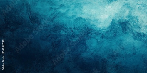 Wallpaper Mural Abstract Teal Textured Canvas Impasto Painting, Deep Ocean Concept, Blue Hues Abstract art, texture painting Torontodigital.ca