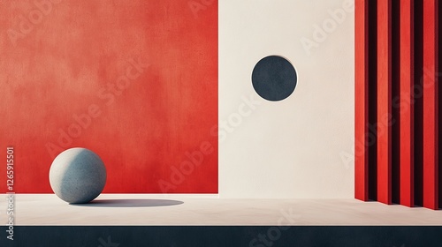 minimalist red background abstract