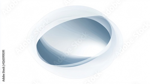 Minimalist Abstract Oval Geometric Shape Flat Design