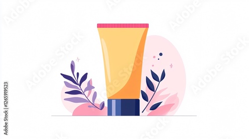 Freepik Vector Cosmetics Tube Illustration for Commercial Use