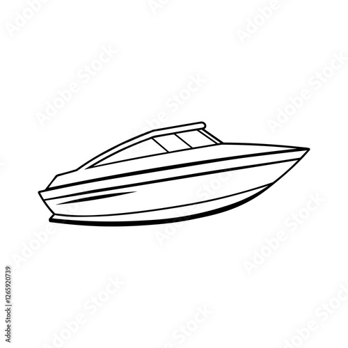 boat on white background