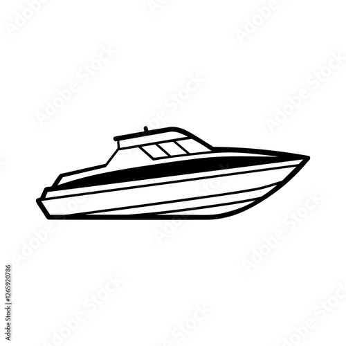 yacht isolated on white background