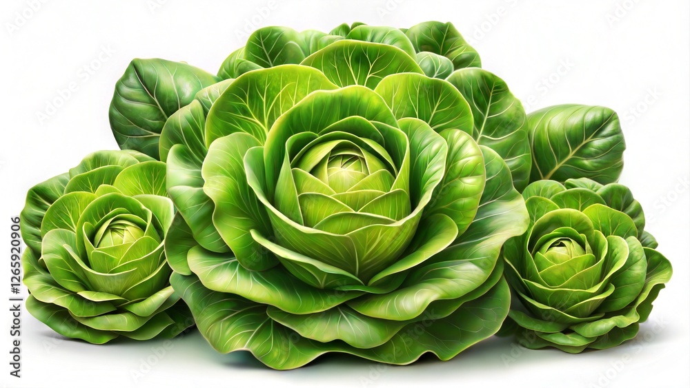 Fototapeta premium green cabbage growing in the garden