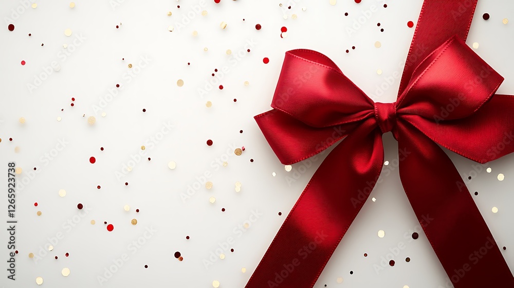 red ribbon and bow on a light background. red ribbon and bow on a light background.