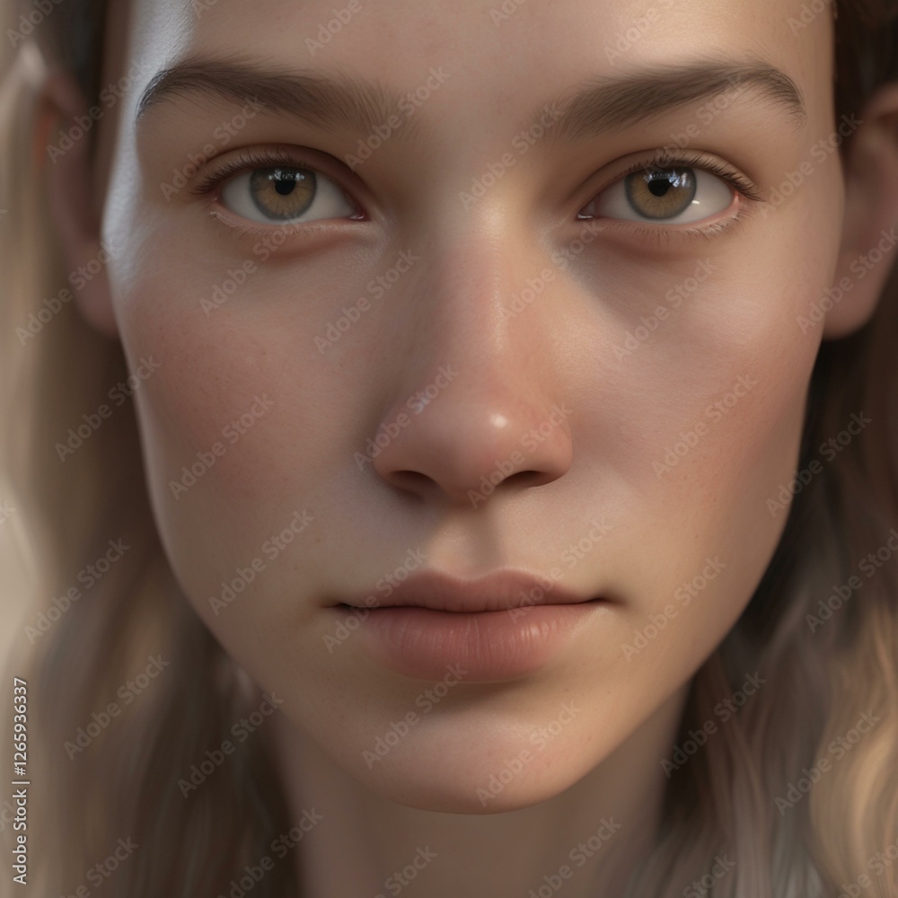 A highly detailed, hyper-realistic close-up portrait of an AI-generated human face. This digital artwork features lifelike skin textures, expressive eyes, and natural lighting. A highly detailed, hyper-realistic close-up portrait of an AI-generated human face. This digital artwork features lifelike skin textures, expressive eyes, and natural lighting.