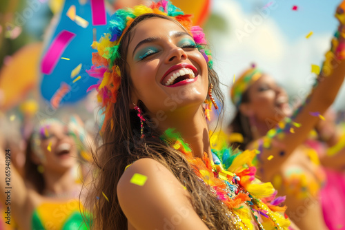 Carnaval mulher sorrindo festa de carnaval photo