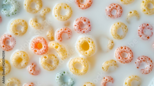 Cereal Floating In Milk