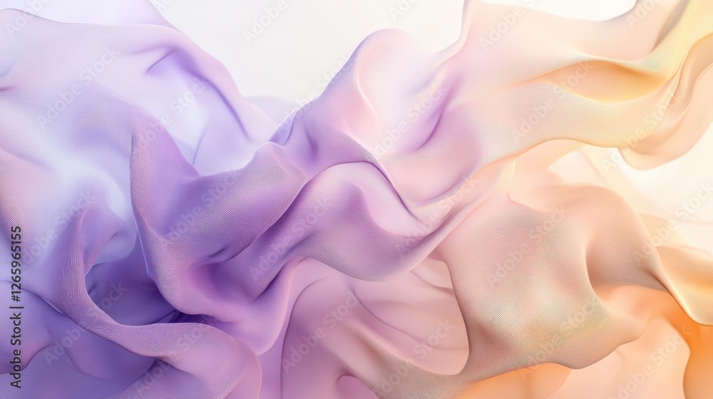Obraz premium Abstract Pastel Fabric Draped in Soft Waves